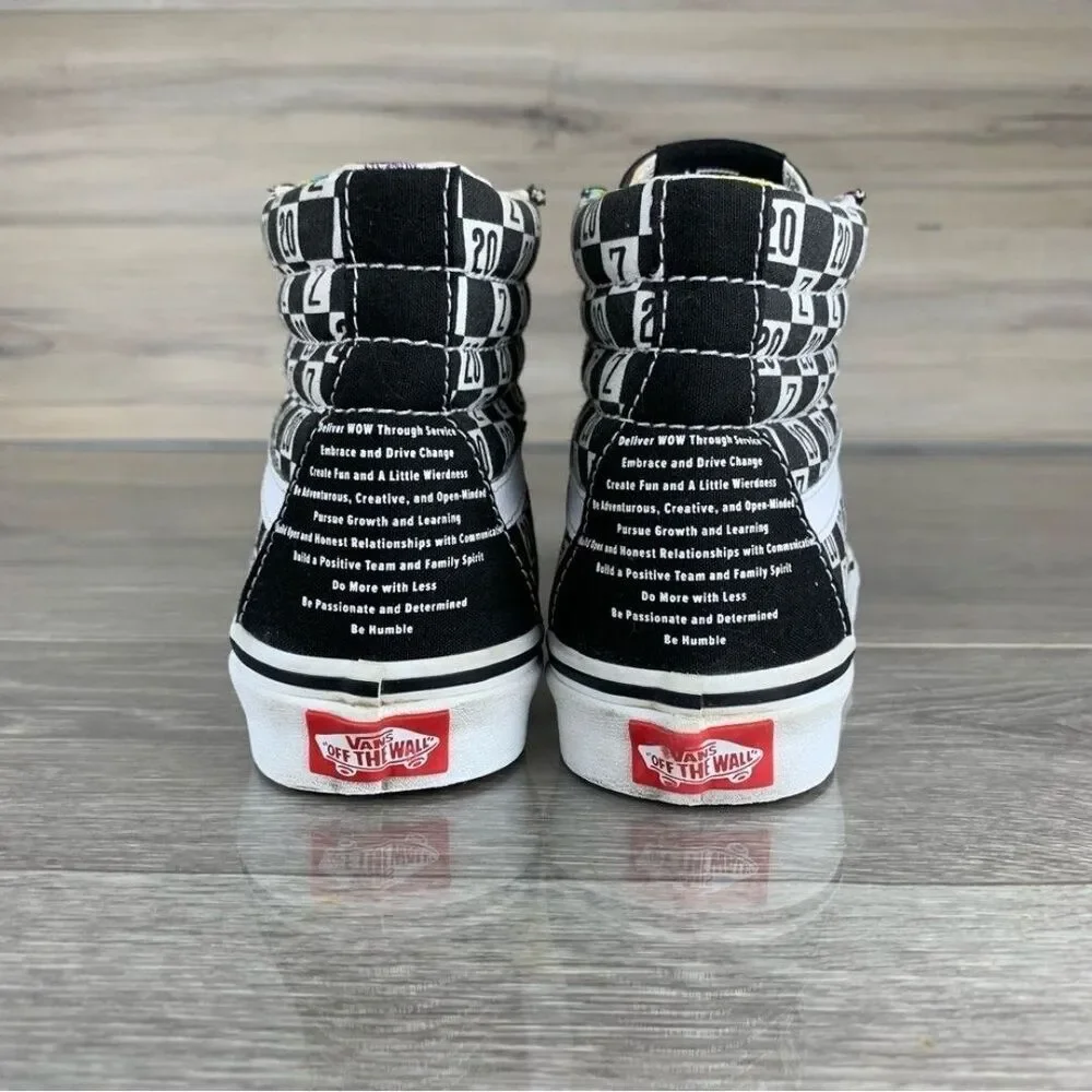 Black/White Z 20 Vans Oldskool Hi top canvas skate shoes size 4 boys